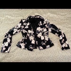 EXPRESS Floral Moto Jacket